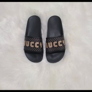 NWT Gucci Supreme Guccy Star Slides